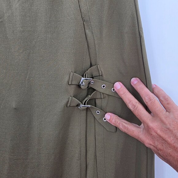 HALARA High Waist 2 In 1 Split Maxi Skort Skirt Buckle Detail Size Small NWT - Picture 8 of 14